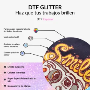 DTF Glitter por metros