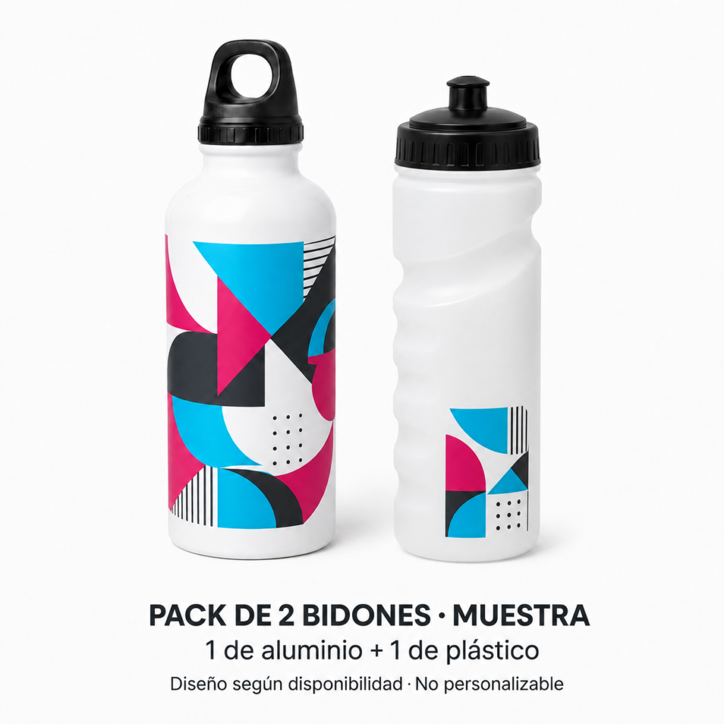Pack de muestras de 2 bidones – Aluminio y plástico